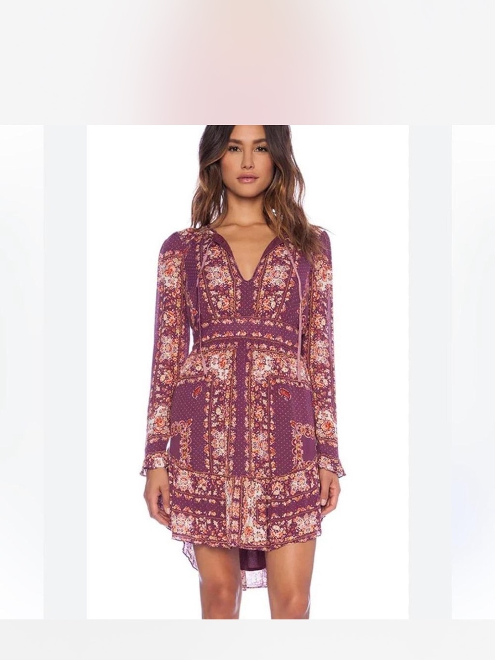 Free people Women's Purple Floral Boho Dress - Brand